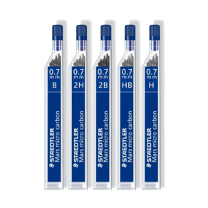 STAEDTLER 스테들러 마스 마이크로 카본 250 샤프심, 0.7 2H 5개