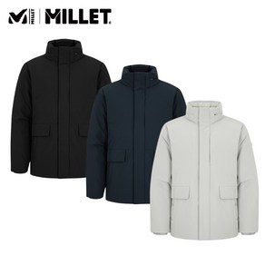 밀레 MILLET 남성 남자 가을 겨울 품질보증 깔끔하고 심플한 무봉제 스타일 후드 내장형 일상용으로 탁월한 거위털 구스 다운 패딩 점퍼