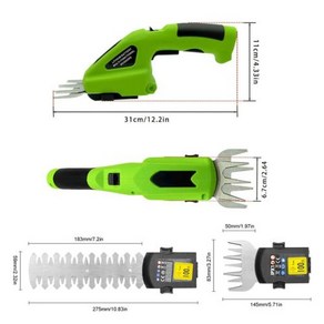 잔디깍기 잔디깍는기계 무선 전기 헤지 트리머 충전식 배터리 가위 잡초 가지 치기 잔디 정원 도구, 1개