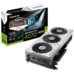 GIGABYTE 지포스 RTX 4070 Ti SUPER EAGLE OC ICE D6X 16GB 피씨디렉트 그래픽카드, 선택없음