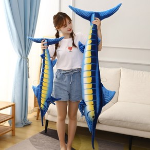 청새치 인형 바다 물고기 쿠션 대형 인테리어 선물, 60cm, 1개