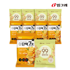 빙그레 인테이크 99칼로리칩 2종 팝칩 군옥수수 5개입 + 99 칼로리칩 오리지널 5개입, 1세트, 30g