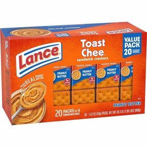 Lance 랜스 ToastChee 피넛 버터 크래커, 860g, 2개