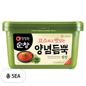 청정원순창 양념듬뿍 쌈장, 3kg, 5개