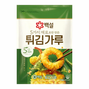 CJ 백설 5가지 재료 튀김가루, 1kg, 3개