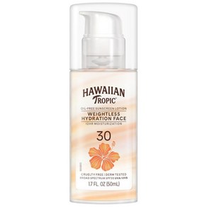 Hawaiian Topic 웨잇리스 하이드레이션 페이스 로션 선스크린 SPF 30, 50ml, 1개