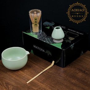 AOHAO 말차 도구 1/4/7 PCS 세트 MATCH WHISK 차선 차선립 다완, 1세트, 연두색4PCS