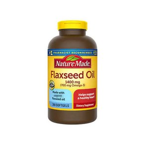 네이쳐메이드 오가닉 플랙씨드 오일 1400mg 소프트젤 300정 Nature Made Organic Flaxseed Oil 1400 mg Omega-3-6-9