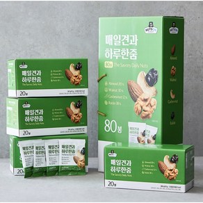 롯데백화점 매일견과 하루한봉 프리미엄 하루견과 18g 20봉 구운 캐슈넛, 360g, 4박스