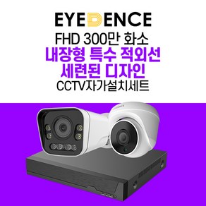 아이던스 300만화소 자가설치 CCTV 세트 - C 보안 방범 스마트폰감시 특수 적외선, 300만화소 실내 1세트 (10M케이블+어댑터), 1개