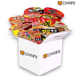 [간식대장] 인기큰사발 혼합세트 10종 신라면 새우탕 튀김우동 짜파게티 육개장 김치큰사발 진라면매운맛 열라면 진짬뽕 불닭볶음면 탕비실인기라면, 10개