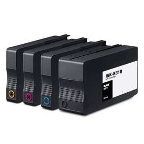 모노테크 삼성 호환 INK-K310 잉크 세트 SL-J3560FW SL-J3520W J3570FW, 1세트, 검정+파랑+빨강+노랑