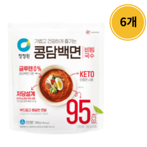 청정원 콩담백면 비빔국수, 6개, 380g