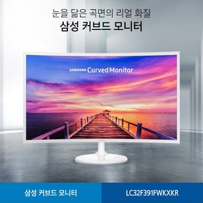 삼성 32인치 커브드 LC32F391F LED 화이트 모니터