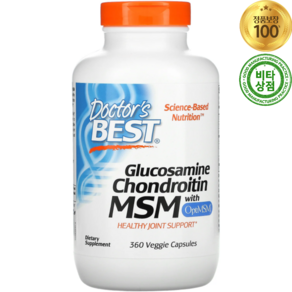 닥터스베스트 글루코사민 콘드로이친 옵티 Opti MSM 360정 비건 Glucosamine Chondroitin Joint Support