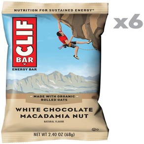 White Chocolate Macadamia CLIF BAR - Enegy Bas 화이트 초콜릿 마카다미아 CLIF BAR - 에너지 바 - 화이트 초콜릿 마카다미아 맛, 68g, 1개