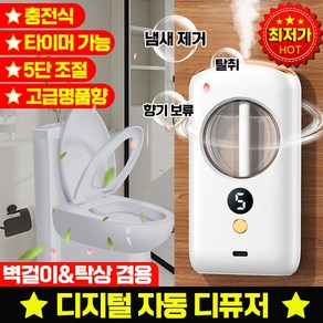 [빠른 배송] 실내용 디지털 자동 디퓨저 방향제 사무실 화장실 디퓨져 방향제 스마트 분사기 리필액 라벤더향 재스민향 힐튼향, 2세트, 기계+라벤더향