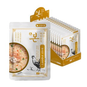 본 영양간식 고양이용 가쓰오부시 죽 1박스, 15개, 50g, 닭고기