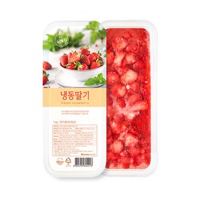 [냉동] 복음자리 가당 트레이딸기 1kg (5개) / 스무디 에이드 빙수 디저트, 5개, 1kg(1개)