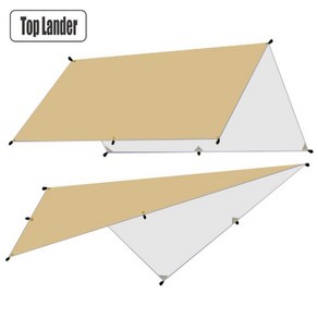 바람막이 천막 포장마차 텐트 테라스 그늘막 Top Lande 초경량 방수 타프 3x3 3x4 3x5 차양 캐노피 야외 캠핑, [01] 3x3m, [02] khaki, 01 3x3m