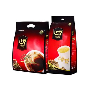 G7 블랙커피 2g x 200p + G7 3in1 커피믹스 16g x 100p, 100개입, 1세트, 400g