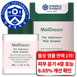 연세생활건강 멜드림 윤기 앰플 4중 윤광 20가지 무첨가 밀크 피부 에센스, 1개, 30ml