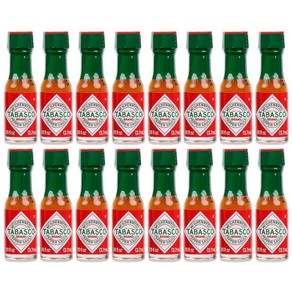 Tabasco 소스 미니 핫소스 병 - 미니 핫소스 병 16팩 여행용 핫소스 미니 타바스코 소, 16개, 3.7ml