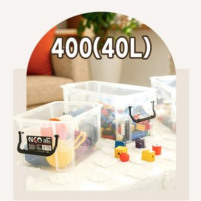 코멕스 네오박스 400(40L) 2개 리빙박스 수납박스 이사박스 수납정리함, 랜덤