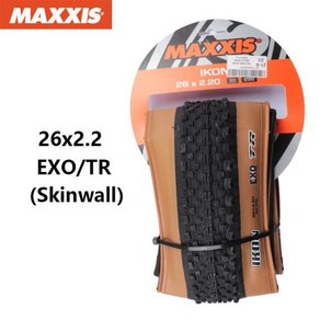 MAXXIS IKON 자전거 E BIKE 접이식 펑크 방지 튜브리스 타이어 MTB 26x. 2/2.35 27.5x. 29x2/2.2/2.35/2.6, 18 26x2.2 EXO TR C, 1개