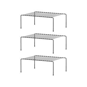 주방 냄비 그릇 접시 씽크인 선반 싱크대 정리대 주방선반, 블랙 한칸형, 3개