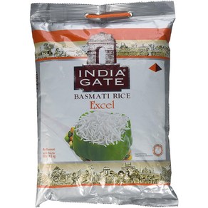 India Gate - White Basmati XL Rice - Excel 10 Pound 인디아 게이트 - 화이트 바스마티 XL 쌀 - 엑셀 10파운드, 1개, 4.54kg