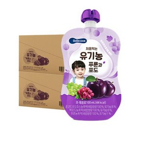 베베쿡 처음먹는 유기농 푸룬과 포도 야채주스, 40개, 100ml