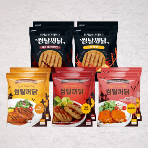 재미어트 썸탈꺼닭 소스 닭가슴살 스테이크 4종 혼합 구성 (냉동), 120g, 10개