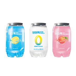 브이톡 블루레몬12+핑크복숭아12, 350ml, 1세트