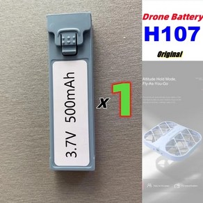 JHD JJRC H107 배터리 RC 드론용 드론 액세서리 500mAh, [01] H107 Blue 1Battey, 1개