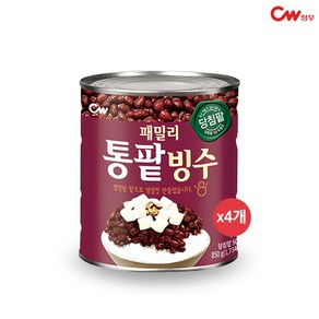 청우 패밀리 통 팥빙수 팥 850g 빙수 재료, 4개