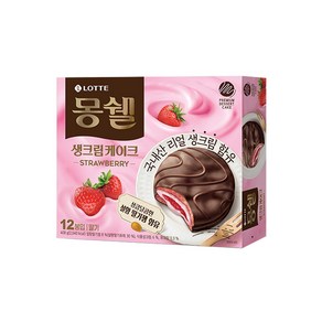 몽쉘 딸기 생크림 케이크 (408g), 408g, 6개