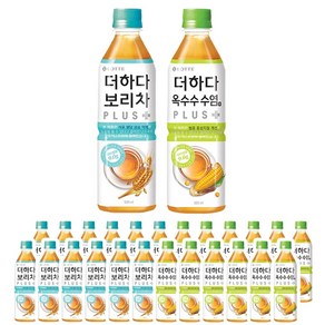 롯데칠성음료 더하다 보리차 옥수수수염차 2가지맛 500ml