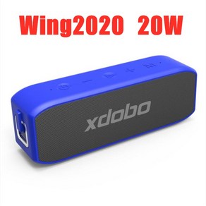 스피커 우퍼 블루투스 Xdobo X8 플러스 80W 휴대용 무선 TWS 서브 및 배터리 용량 10400mAh 4 코어 베터리 기능, 10 Wing2020 Blue