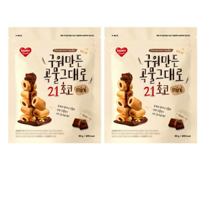 구워만든 곡물 그대로 21 초코 미니, 80g, 6개