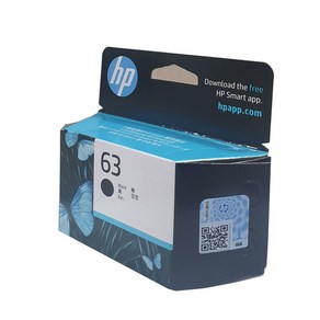 HP63 검정 정품잉크 No.63 F6U62AA 검정 HP63