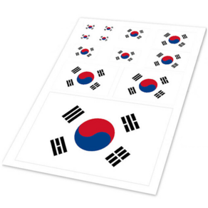 태극기 스티커 한국 국기 차량용 스티커 방수 12장, 1세트