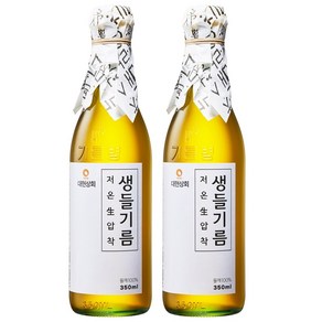 대현상회 저온압착 생들기름 2병 세트, 2개, 350ml