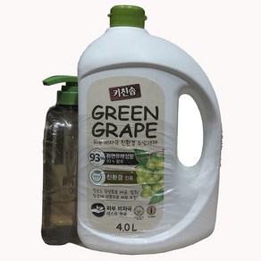 키친숍 친환경 주방세제 청포도 숙성초 4L +700ml, 1개, 4.7L