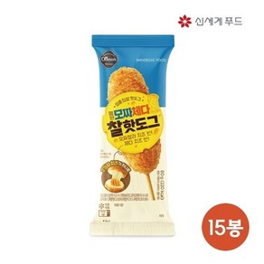 올반 [올반]모짜체다핫도그 15봉(모짜렐라반/체다치즈반), 80g, 15개