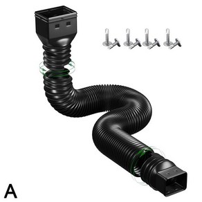 선홈통 지붕 빗물 받이 트레이 크로스 보더 다운 스파우트 익스텐더 나사 포함 빗물 받이 배수관, 1개
