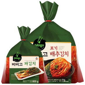 비비고 포기배추김치 5kg+파김치 800g 세트, 1개