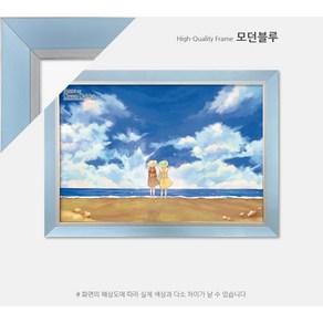 1000피스 애니메이션 직소퍼즐 빨강머리앤 해변을 거닐며 HS787516, 액자세트, 퍼즐+모던블루, 1개