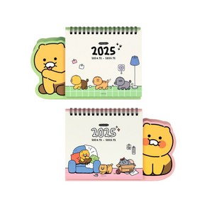 카카오프렌즈 춘식이 오디너리 2025 형태 탁상 캘린더, 핑크, 1개