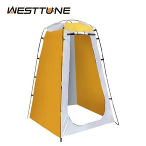 얼음낚시텐트 Westtune 휴대용 프라이버시 샤워 텐트 야외 방수 탈의실 쉘터 캠핑 하이킹 해변 변기 욕실